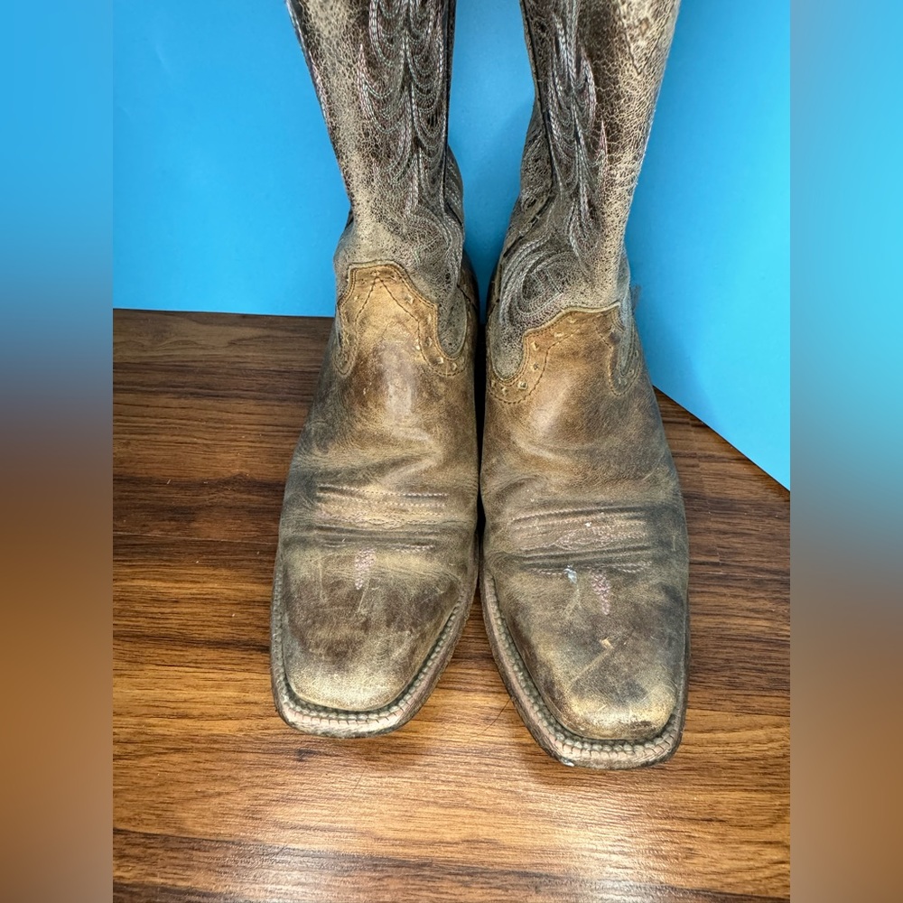 ARIAT Square Toe Pink Trim Design Size US 9B - Picture 6 of 8